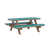 Aruba Blue Top/Antique Mahogany Base