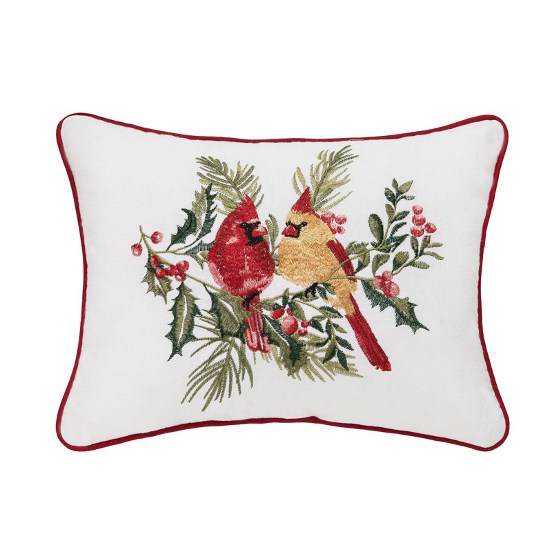 Cardinal Duo Berry Botanical Pillow