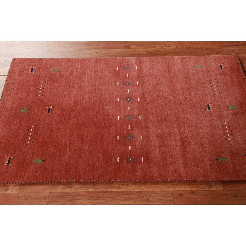 Tapis décoratif tribal en laine Gabbeh 3 x 5