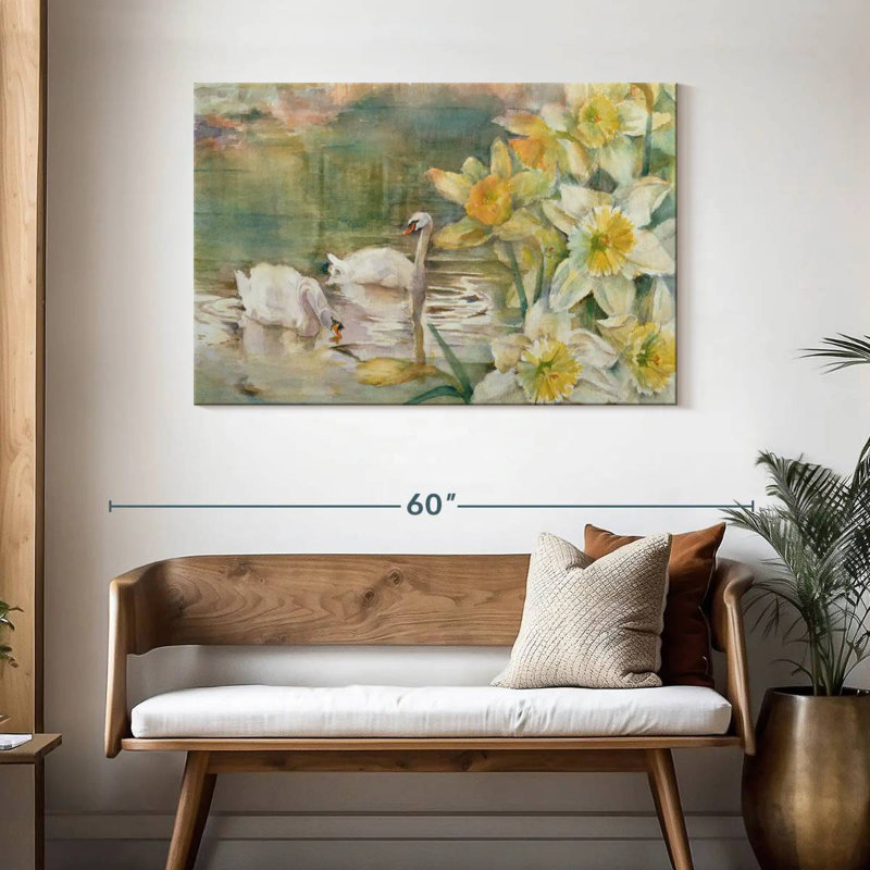 Harnek Swans At Hurst, 30" H x 45" W
