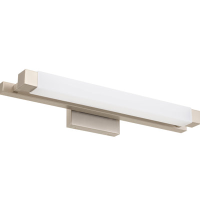 Barre de salle de bain intégrée en nickel brossé de 26 pouces pour salle de bain, DEL à haute performance écoénergétique, 1830 lumens et 21 W, montage vertical horizontal double, 3 températures de couleur 3000K 4000K 5000K, à intensité variable,