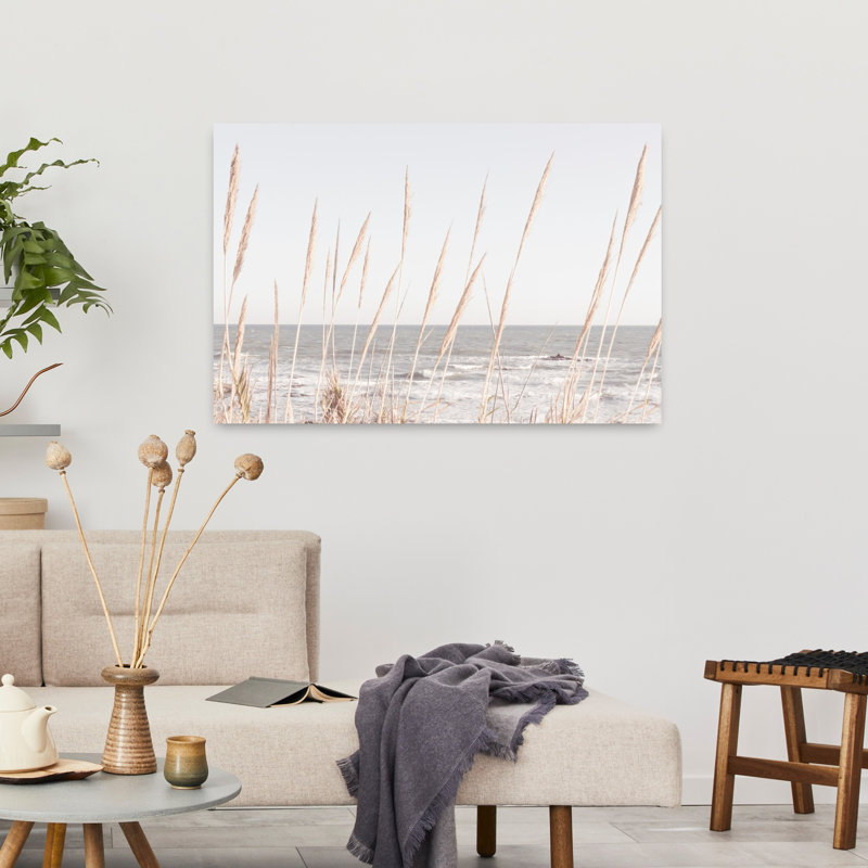 Art contemporain, paysage côtier abstrait, H 36 po x l 24 po