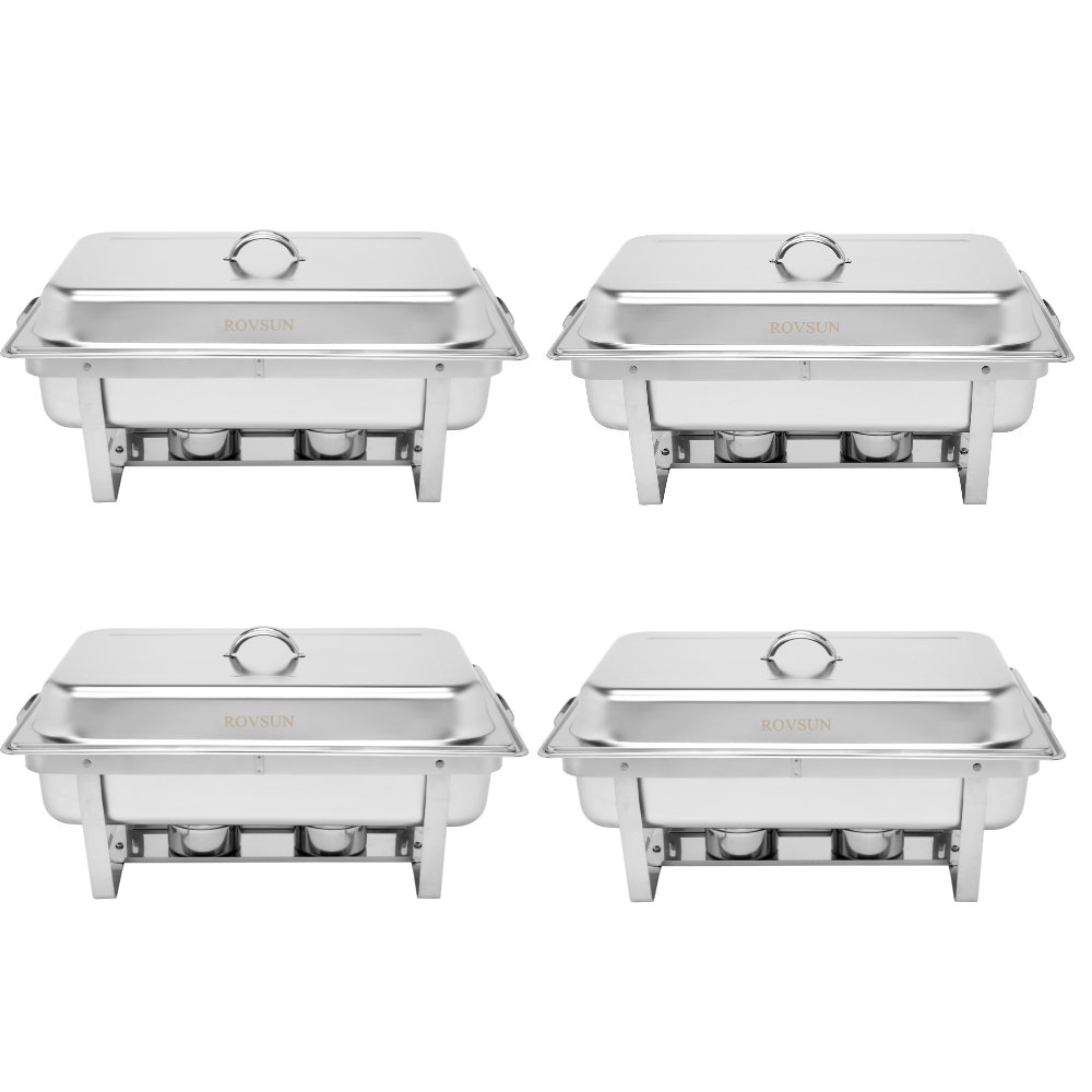 Celebrations 9.5 qt. Rectangular Stainless Steel Chafing Dish 5 Piece Denmark