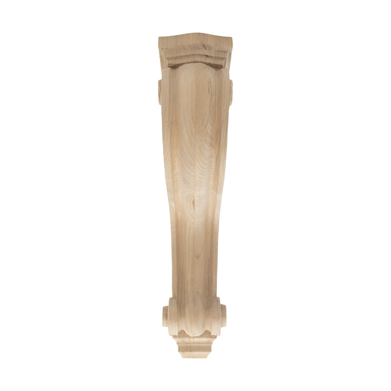 Corbeau classique en bois massif classique sans finition 12-3 / 8 po x 2-7 / 8 po x 7-3 / 8 po, Aulne pêche