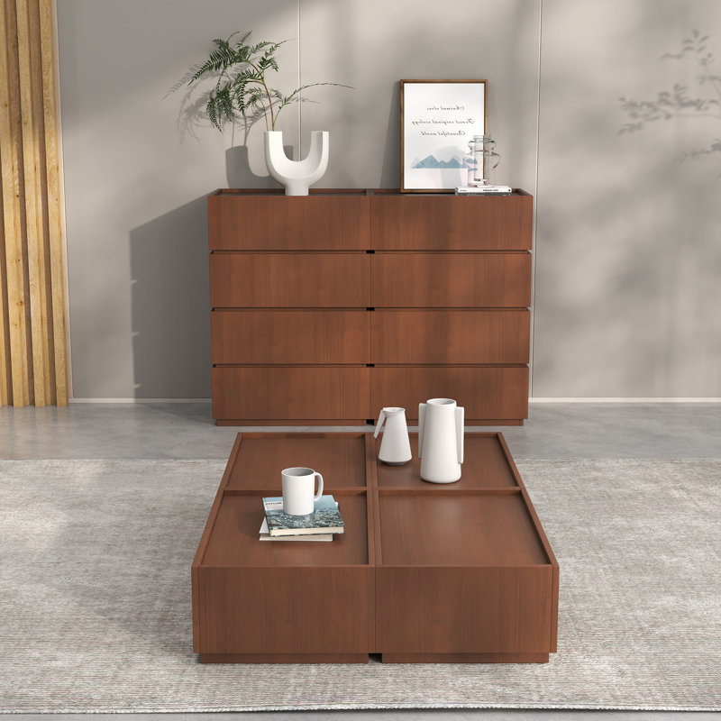 Table basse Heckman, Brun