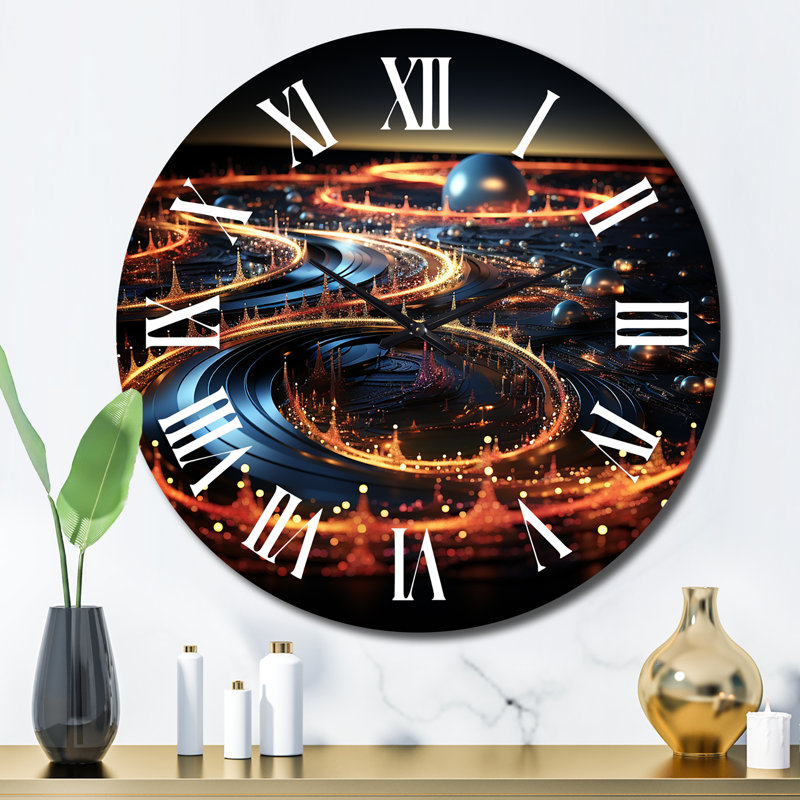 Horloge murale en métal, Grand