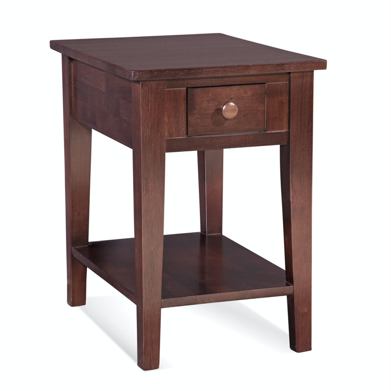 Table de bout en bois massif avec rangement South Hampton, Java