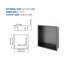 Niche de douche en acier inoxydable, noir bronze industriel-709908258