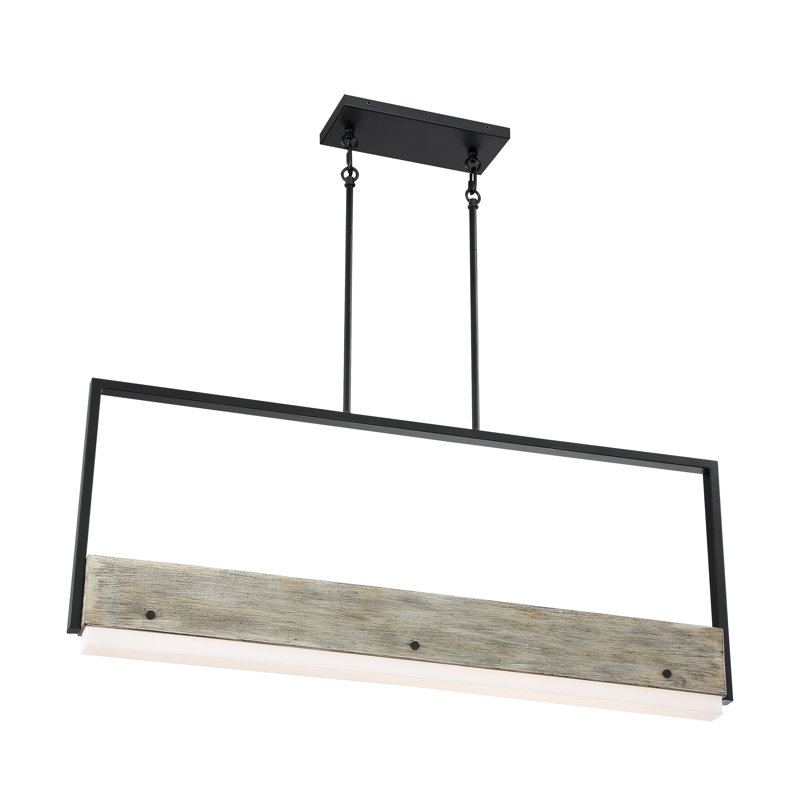 Luminaire suspendu rectangulaire simple à 1 lumière Haakenson
