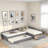 Multifunctional Upholstered Daybed With Trundle And One Drawer-1451457673