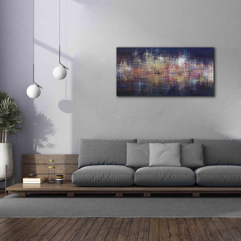 Wrought Studio ™ «Pastel Crosses» par David Manlove, estampe numérique sur toile, 24 po x 12 po, H 30 po x l 60 po x P 1,5 po