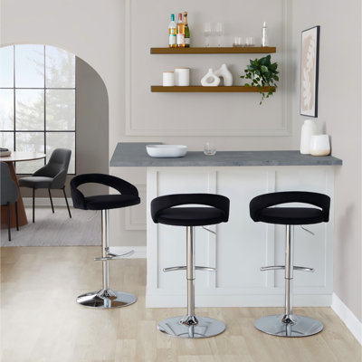 Upholstered Adjustable Barstool