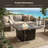 Dellana 42" L x 42" W Handwoven Rattan Outdoor Propane Gas Fire Pit Table with Lid-1392396427