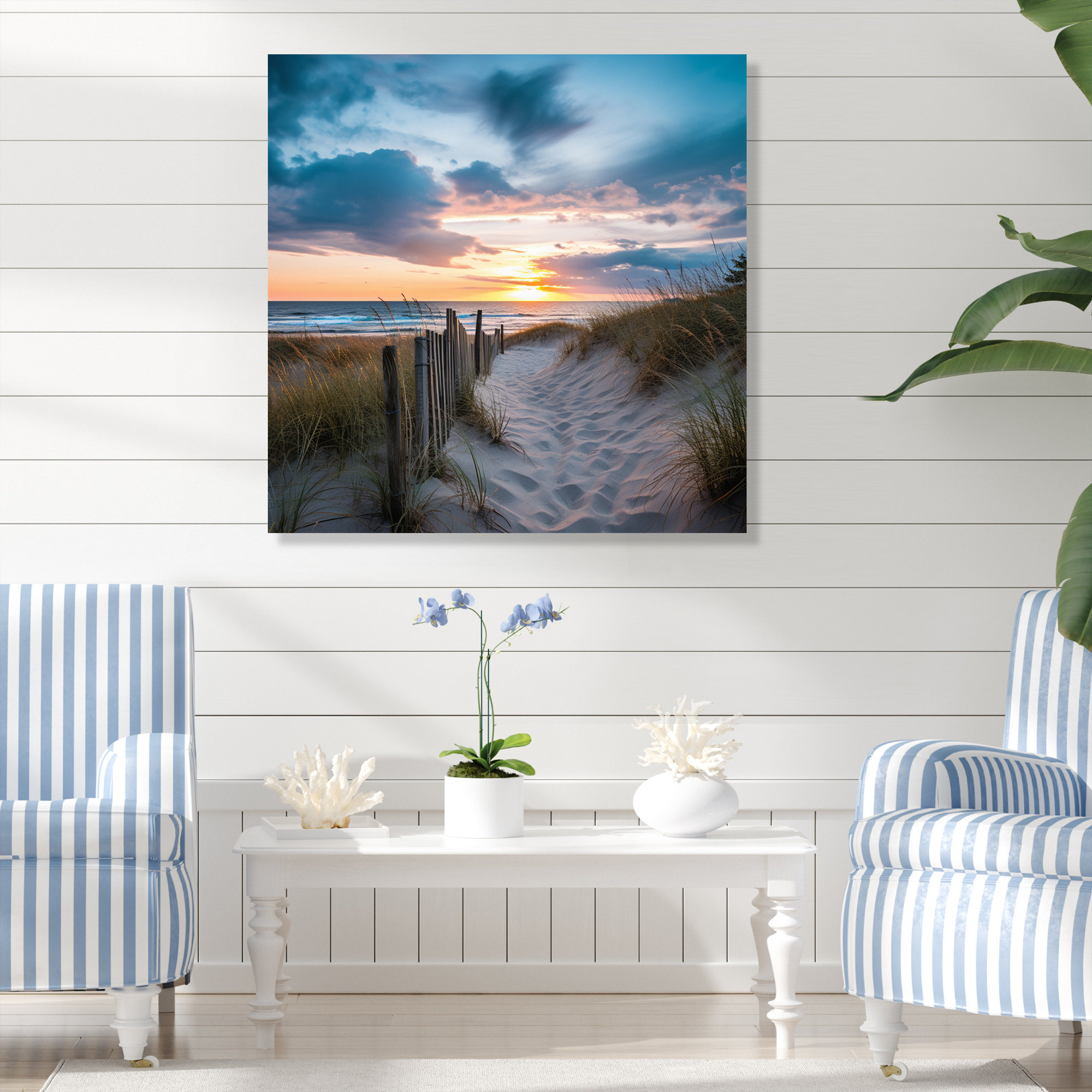 Rosecliff Heights Tranquility Path To Dune Beach V On Metal Print | Wayfair