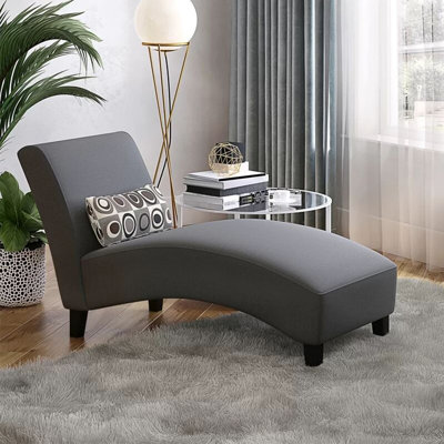 Elegant simple home leisure curved chaise lounge