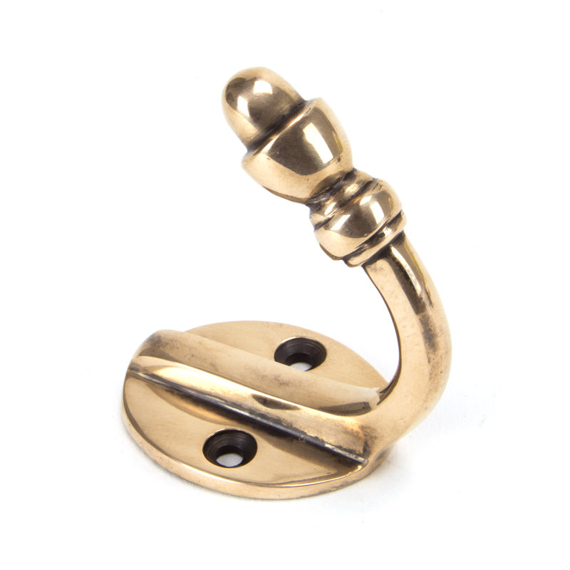Coat Hooks Metal Wall Hook, Polished Bronze