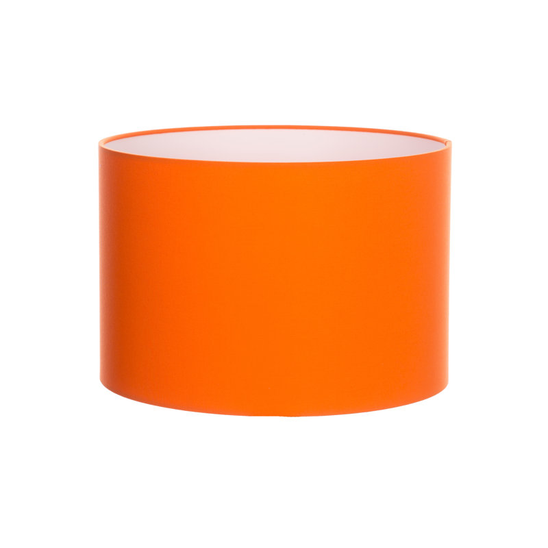 Cotton Drum Lamp Shade ( Screw On ), Tangerine, 28cm H x 45cm W x 45cm D