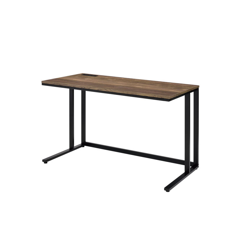 Bureau d'écriture Tyrese, Noyer / noir