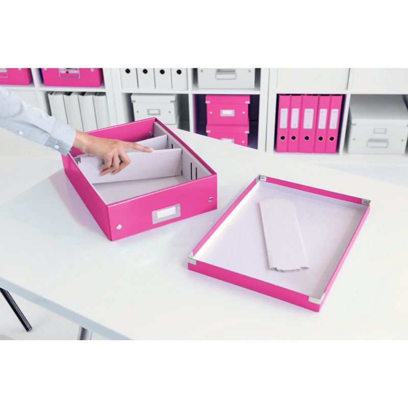 Leitz Decorative Bin, 28.1cm H x 10cm W x 37cm D, Pink