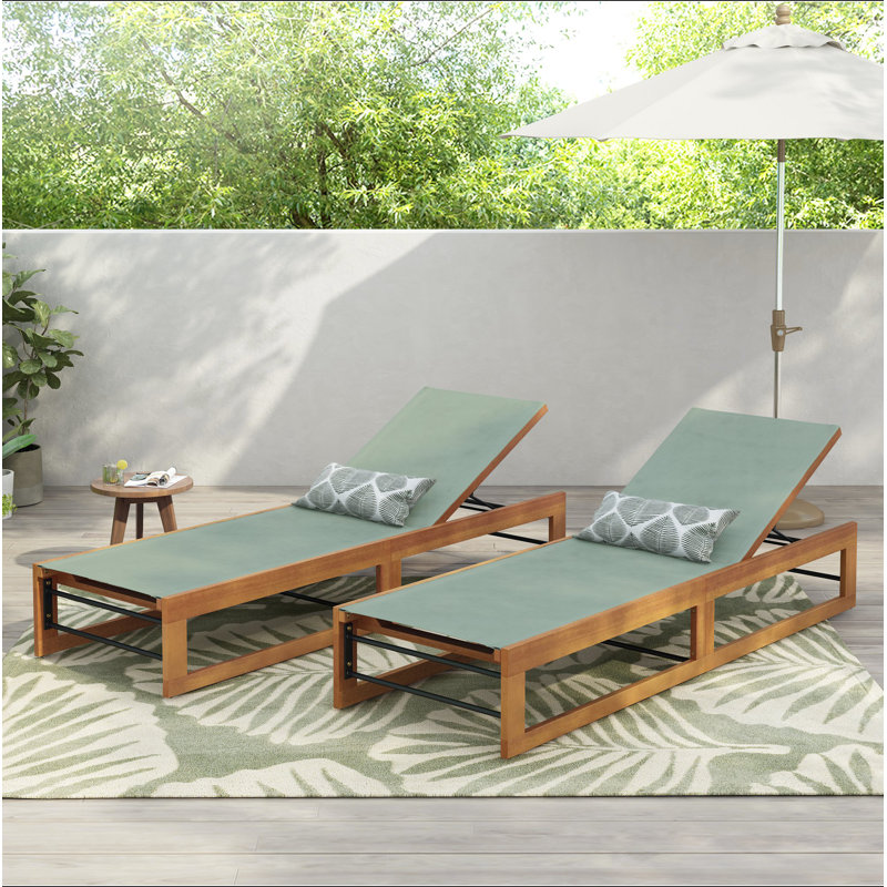 MIA CHAISE LONGE, Vert / teck