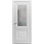 Porte pré-accrochée Pantry Kitchen Lite | Lucia 8822 avec verre opaque givré | Garnitures à panneau simple | Portes de salle de bain robustes