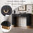 Modern Console Table With Vertical Ribbed Design - Compact Storage Functional Drawer