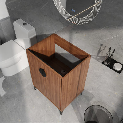 24" Freestanding Vanity Base with Integrated Sink & Soft-Close Doors