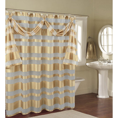 Enciso Striped Single Shower Curtain