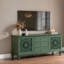 Meubles télé et centres multimédias de style ferme vert antique avec rangement, 141 cm (55,5 pouces) en MDF de bois-1157940932