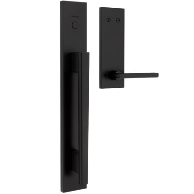 Caerus Dummy Cylinder Handleset in Matte Black