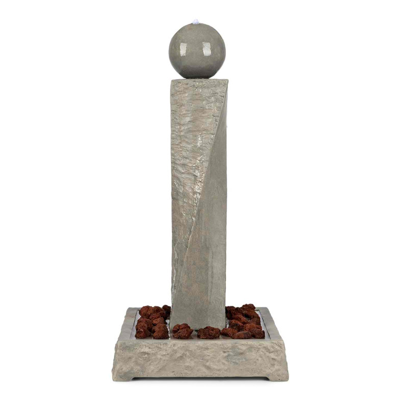 Weather Resistant Floor Fountain with Light