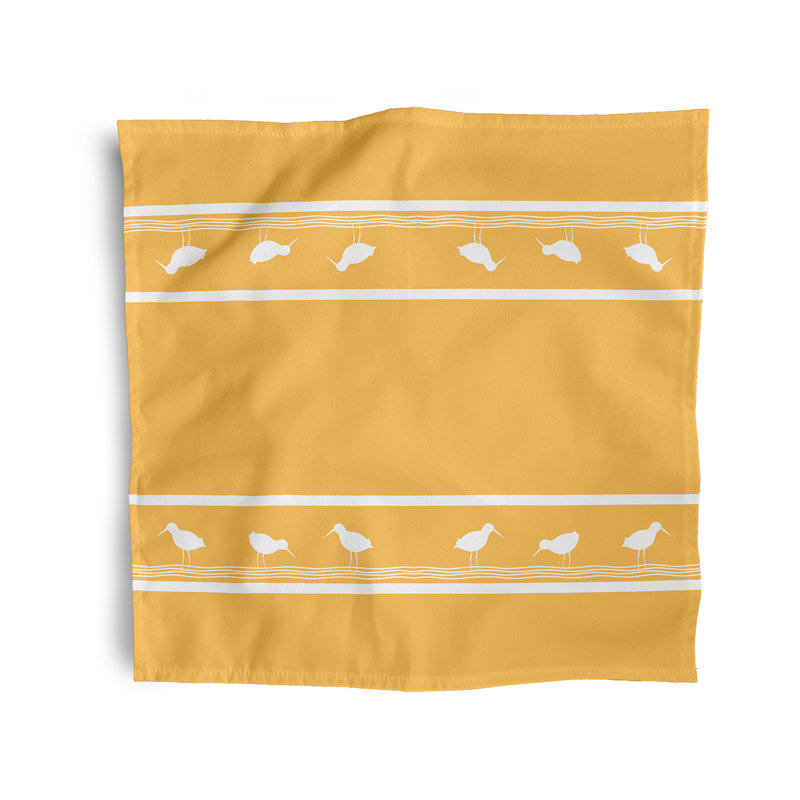 Chauntay Polyester Nautical & Coastal Napkins, Yellow