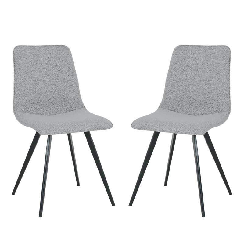 Ensemble de 2 chaises de salle à manger rembourrées Clara, Gris foncé