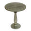 Table ajustée en bois et métal blanc