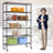 Tadley 48'' W Steel Height -Adjustable Shelving Unit with Wheels