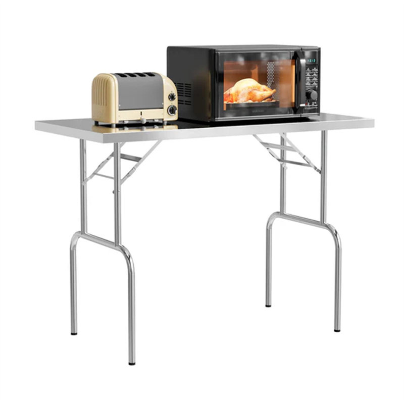 Table pliante 48 po x 24 po en acier inoxydable