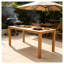 Table de salle à manger d'extérieur 68,9 pouces au fini teck, table de patio rectangulaire pour le jardin HiPS