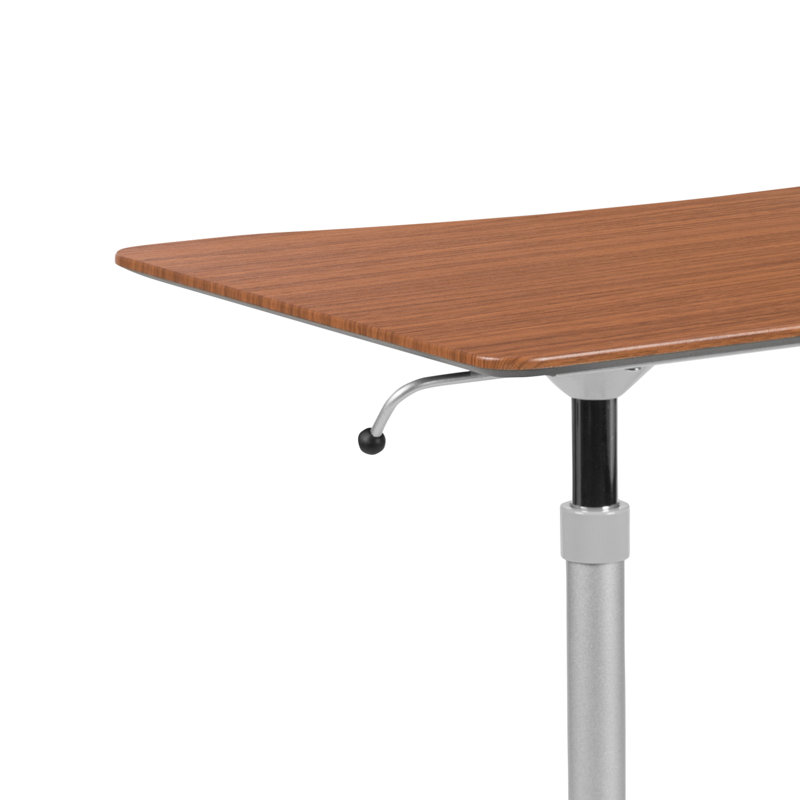 Sit-Down, Stand-Up Ergonomic Computer Desk, Cherry