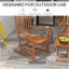 Ensemble de 2 chaises berçantes d'extérieur avec table d'appoint Outsunny-143327537