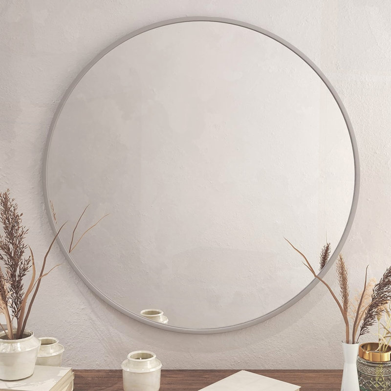 Miroir de salle de bain, Argent argent, 36 po x 36 po