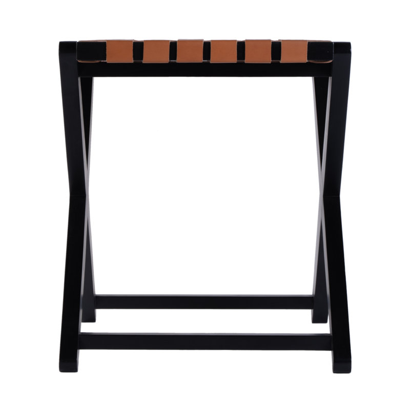 Cipriani Leather Luggage Rack, Orange/Black