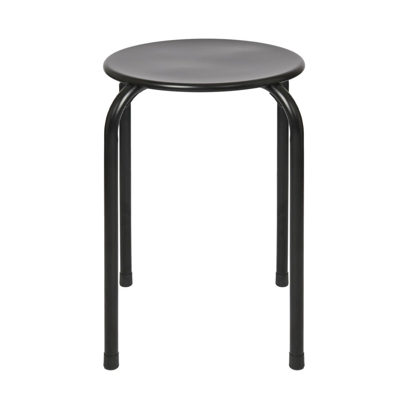 Metal Accent Stool, Black