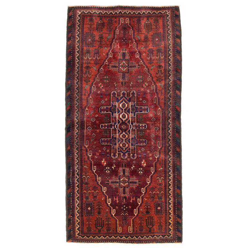Tapis brun Teimani 3 pi 8 po x 7 pi 7 po