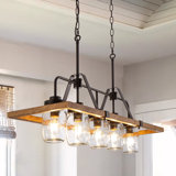 Lustre linéaire pour îlot de cuisine à 5 lumières Maci