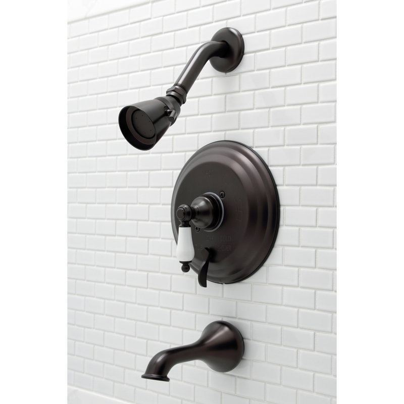 Kingston Brass Restoration Single-Handle Pressure Balanced Tub and Shower Faucet, Oil Rubbed Bronze