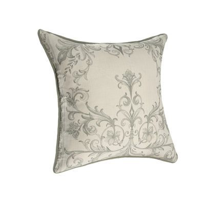 Transitional Floral Handmade Polyester Throw Pillow Cover