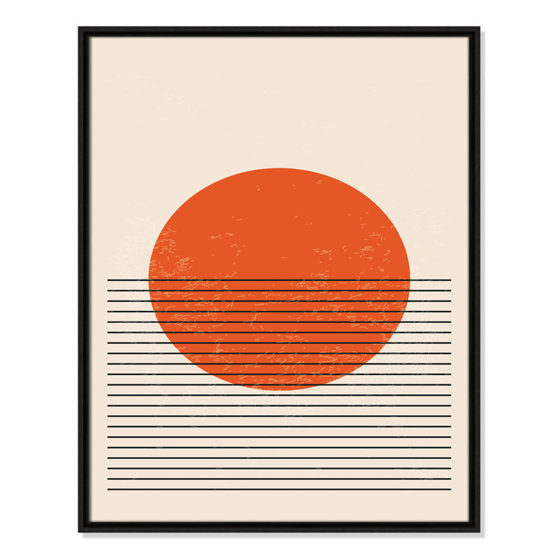 «Bright Minimal Series # 2» par Stanley, Toile avec cadre, L 23,5 po x H 29,5 po, Flottant espresso