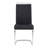 5-Piece Modern Glass Top Dining Set with 4 Upholstered Cantilever Chairs-1702072042
