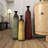 Waltham Multi Colored Metal Tall Enameled Bottleneck Floor Decorative Vase with Chevron Pattern