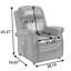 Fauteuil inclinable bleu en similicuir-2008930388
